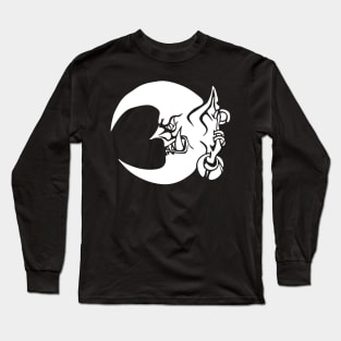 Evil Mood In White no Shadow Long Sleeve T-Shirt